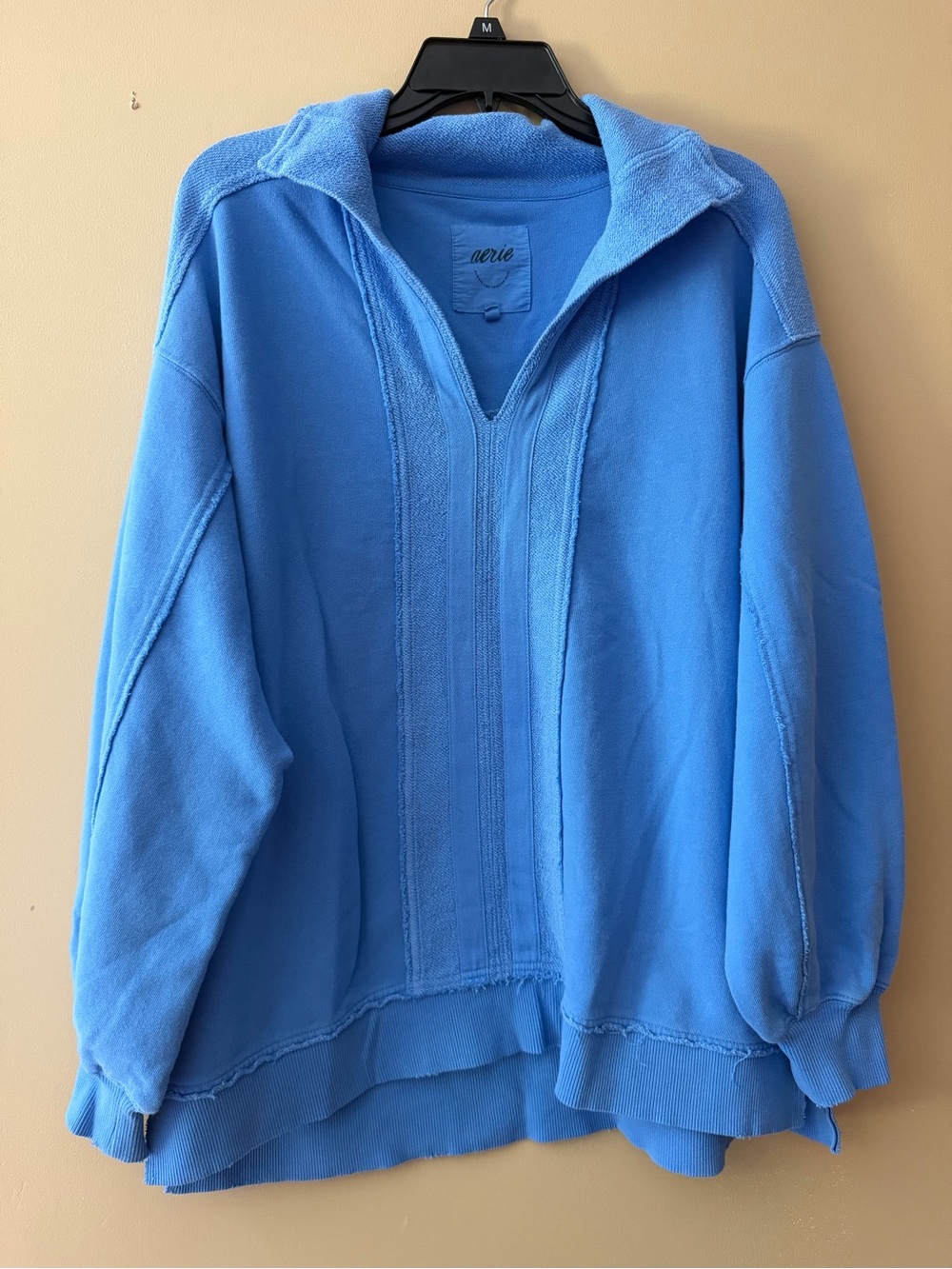 aerie Bright Blue Half-Zip Pullover